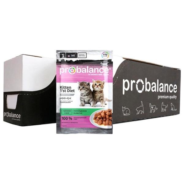 Корм для котят ProBalance 1st Diet с телятиной 85 г (кусочки в желе)