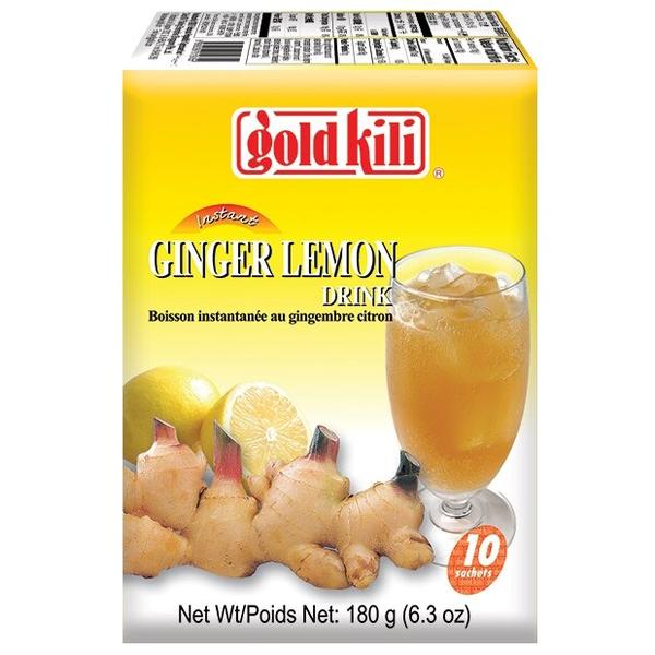 Чайный напиток Gold kili Ginger lemon с имбирем, медом и лимоном растворимый в пакетиках