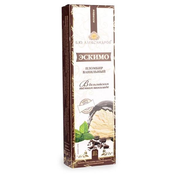 Мороженое Рамоз пломбир ванильный Эскимо в темном шоколаде 80 г