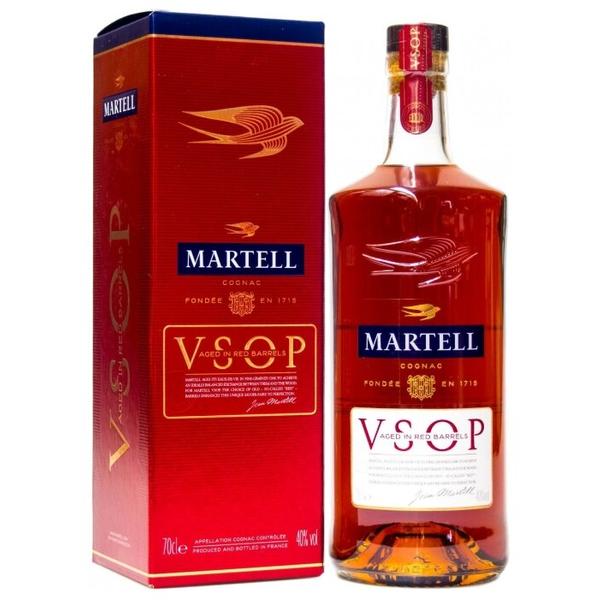 Коньяк Martell Aged in Red Barrels VSOP, 0.7 л, подарочная упаковка