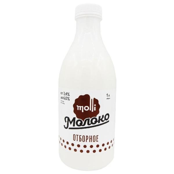 Молоко Molli пастеризованное Отборное 3.4%, 1 л