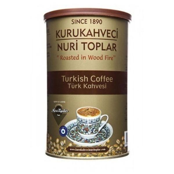 Кофе молотый Kurukahveci Nuri Toplar Turkish coffee, жестяная банка