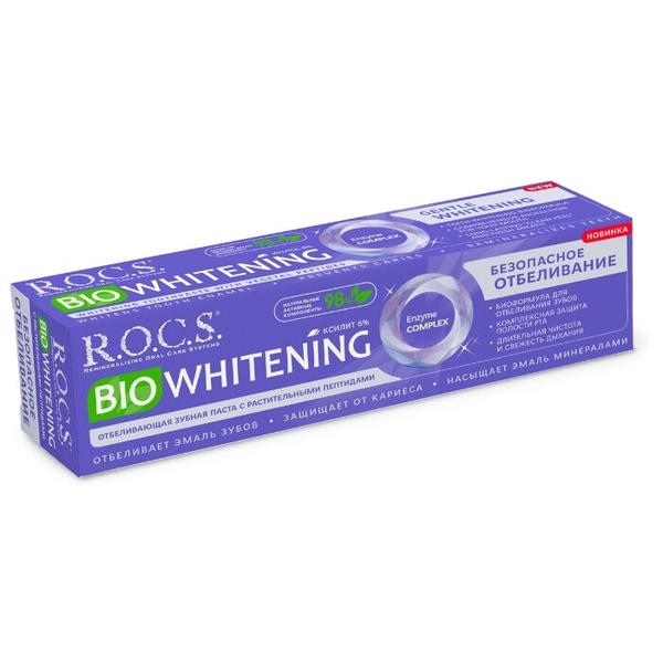 Зубная паста R.O.C.S. Biowhitening безопасное отбеливание