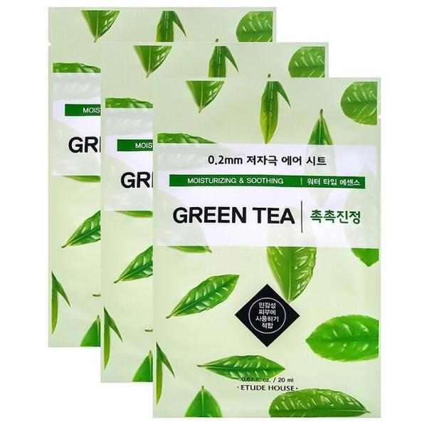 Etude House тканевая маска 0.2 Therapy Air Mask Green Tea с экстрактом зелёного чая