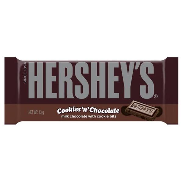 Шоколад Hershey's Cookies'n'Chocolate молочный с печеньем