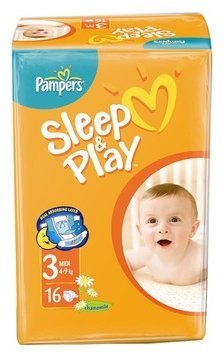 Pampers подгузники Sleep&Play 3 (4-9 кг) 16 шт.