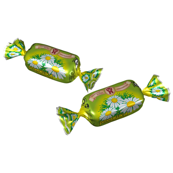 Конфеты Шоколадная фабрика Новосибирская Ромашка, помадная начинка, пакет