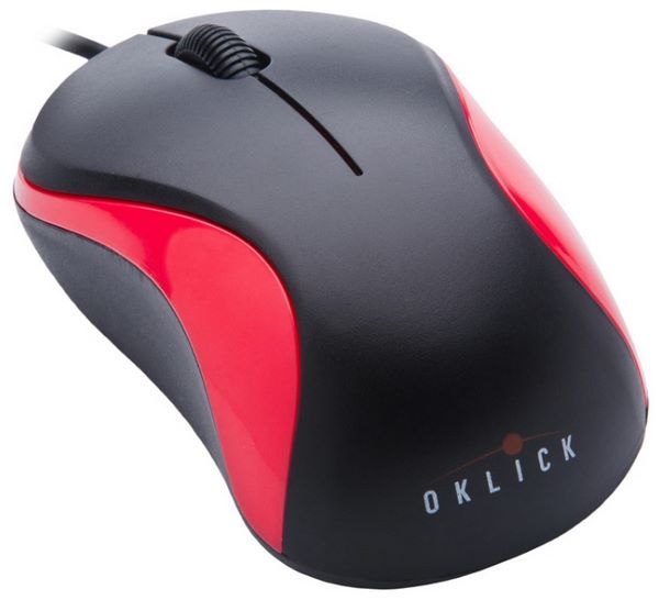Oklick 115S Optical Mouse for Notebooks Black-Red USB