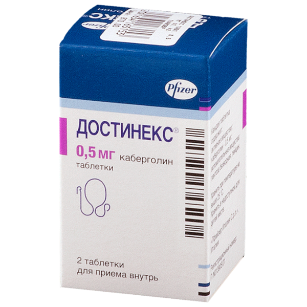 Достинекс таб. 0,5 мг №2