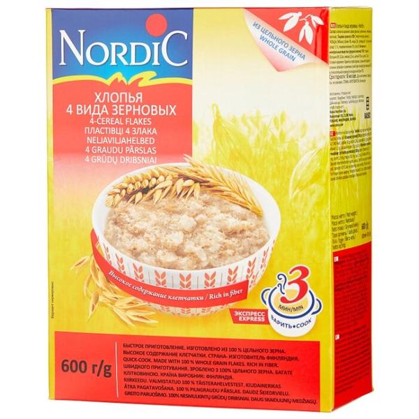 Nordic Хлопья 4 вида зерновых, 600 г