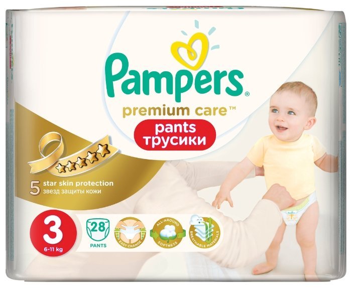 Pampers Premium Care трусики 3 (6-11 кг) 28 шт.