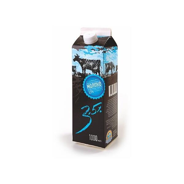 Молоко Деревенское молочко пастеризованное Чёрное 3.5%, 1 кг