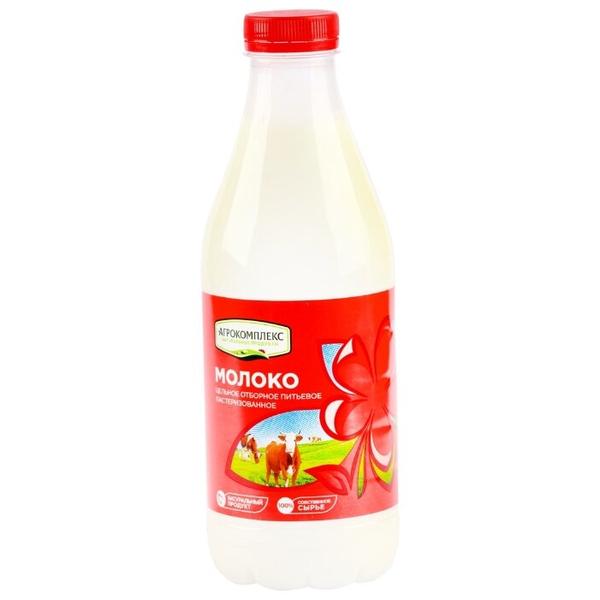 Молоко Агрокомплекс пастеризованное 3.4%, 0.9 л