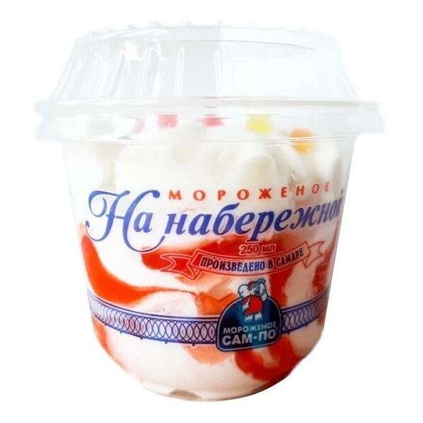 Мороженое На набережной сливочное Клубника, 120 г