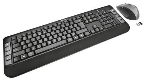 Trust Tecla Wireless Multimedia Keyboard & Mouse Black-Silver USB