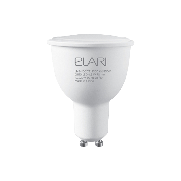 Лампа светодиодная ELARI SmartLED Warm&Cold LMS-10CCT, GU10, 4.5Вт