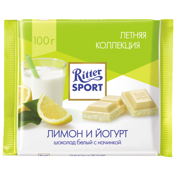 Шоколад Ritter Sport "Лимон и йогурт" белый
