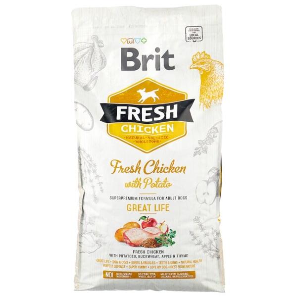 Корм для собак Brit Fresh курица с картофелем