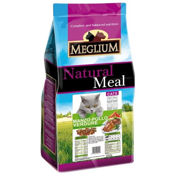Корм для кошек Meglium Adult Говядина, курица, овощи