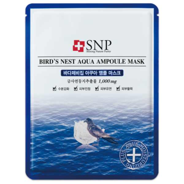SNP тканевая маска Bird's Nest Aqua Ampoule Mask с экстрактом ласточкиного гнезда