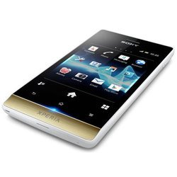 Sony Xperia miro ST23i (белый/золотистый)