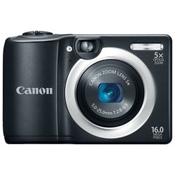 Canon PowerShot A1400 (black 16Mpix Zoom5x 2.7 720p SDXC CCD IS el VF AA)