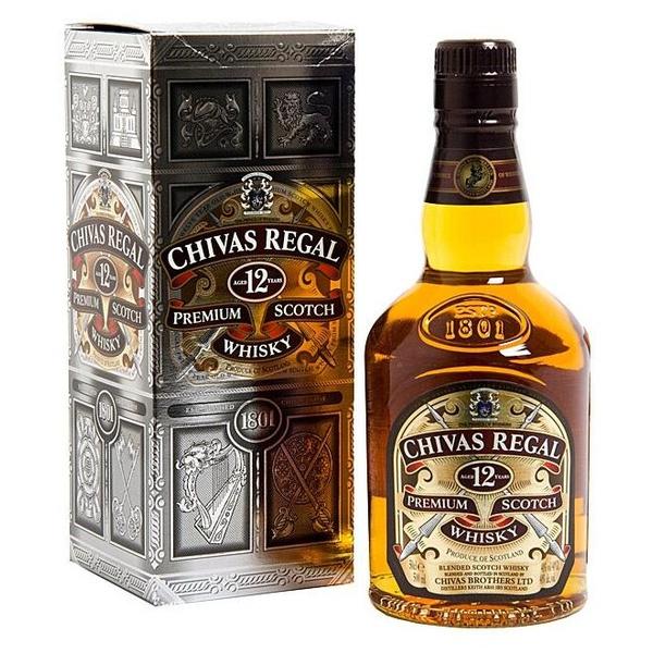 Виски шотландский Chivas Regal Blend De Lux 12 лет, 0.5 л в подарочной коробке