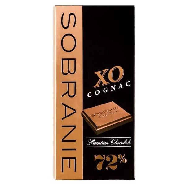 Шоколад SOBRANIE горький с коньяком 72% какао