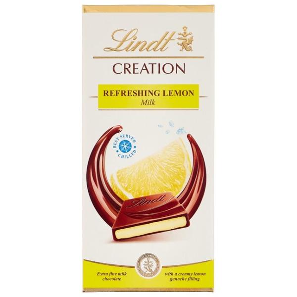 Шоколад Lindt Creation Refreshing Lemon молочный с лимонной начинкой, 30% какао