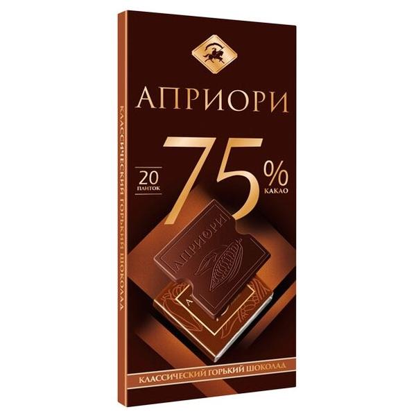 Шоколад Априори горький 75% какао порционный