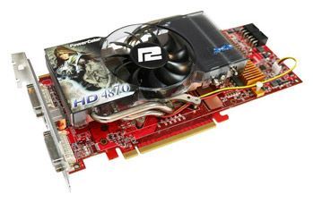 PowerColor Radeon HD 4870 780Mhz PCI-E 2.0 512Mb 3800Mhz 256 bit 2xDVI TV HDCP YPrPb