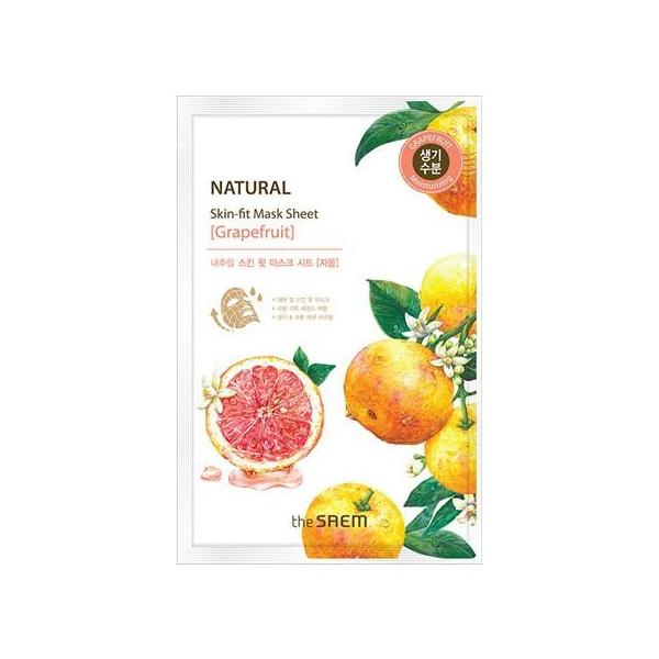 The Saem тканевая маска Natural Skin Fit Grapefruit