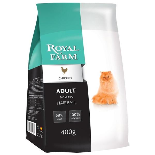 Корм для кошек Royal Farm Сухой корм для кошек Adult Hairball Chicken