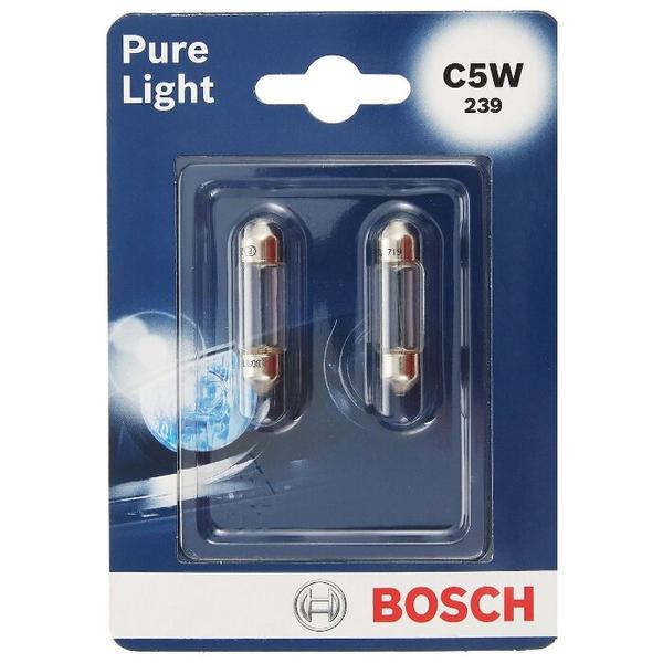 Лампа автомобильная накаливания Bosch Pure Light 1987301004 C5W 5W 2 шт.