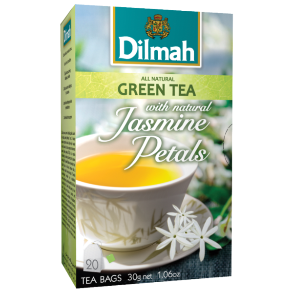 Чай зеленый Dilmah с натуральным жасмином в пакетиках