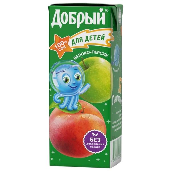 Сок Добрый для детей Яблоко-Персик, без сахара