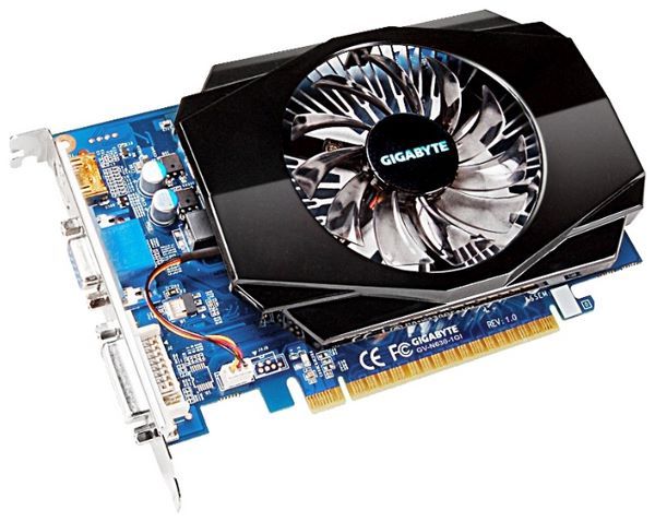 GIGABYTE GeForce GT 630 810Mhz PCI-E 2.0 1024Mb 1600Mhz 128 bit DVI HDMI HDCP