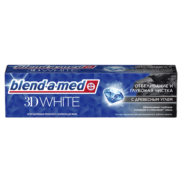 Зубная паста Blend-a-med 3D White Глубокая чистка с древесным углем