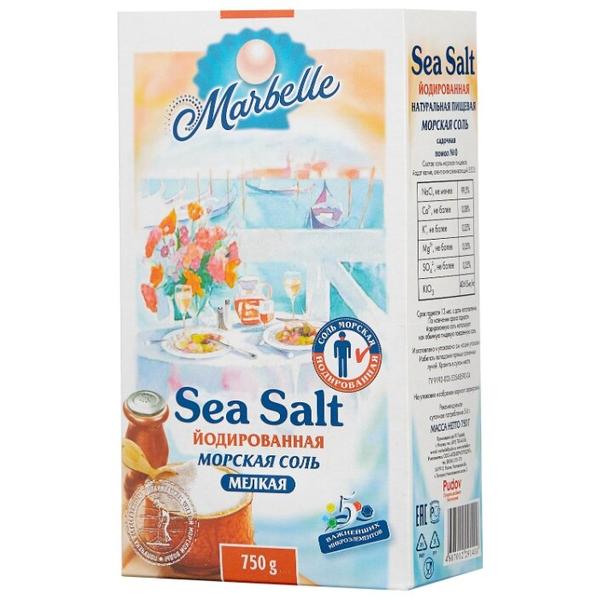 Marbelle Соль морская, йодированная, мелкая, 750 г