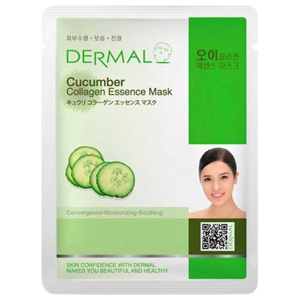 DERMAL Cucumber Collagen Essence Mask Тканевая маска с коллагеном и экстрактом огурца