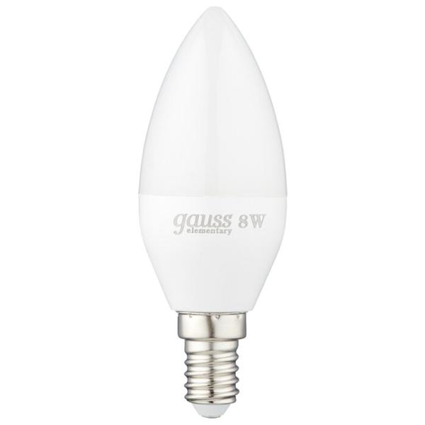 Упаковка светодиодных ламп 10 шт gauss 33128, E14, C37, 8Вт