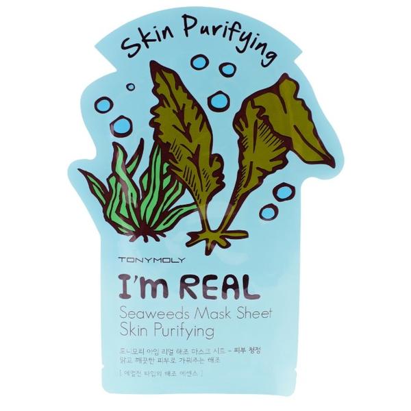 TONY MOLY тканевая маска I’m Real Seaweeds очищающая