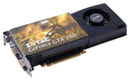 ZOTAC GeForce GTX 260 576Mhz PCI-E 2.0 896Mb 1998Mhz 448 bit 2xDVI HDCP 216