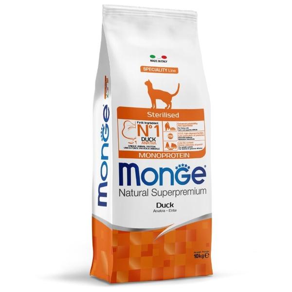 Корм для стерилизованных кошек Monge Natural Superpremium Monoprotein с уткой