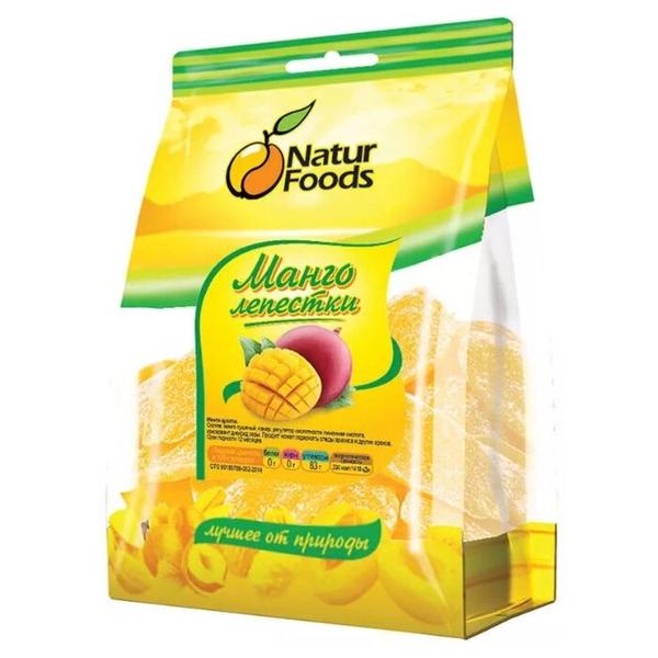 Сухофрукты Naturfoods, лепестки манго, 100 г