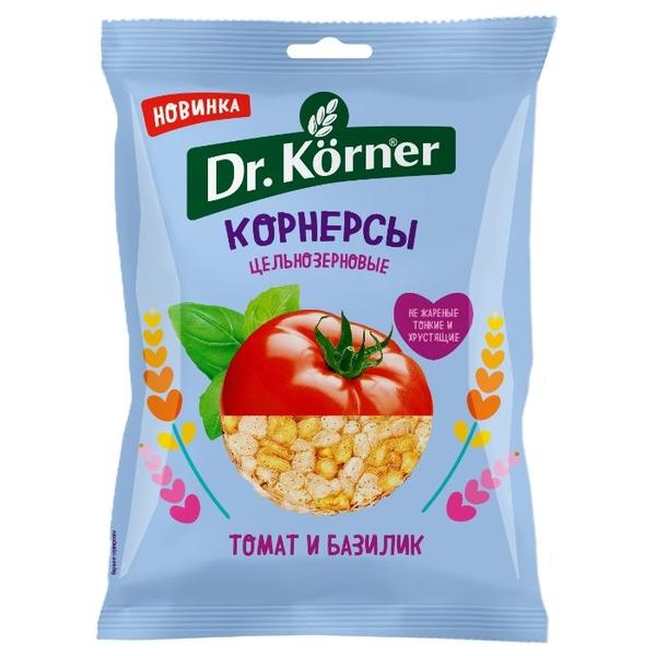 Чипсы Dr. Korner цельнозерновые кукурузно-рисовые корнерсы Томат и базилик