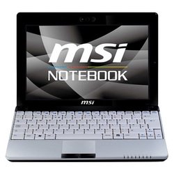 MSI Wind U120 (Atom N270 1600 Mhz/10.0"/1024x600/1024Mb/160.0Gb/DVD нет/Wi-Fi/Bluetooth/WiMAX/WinXP Home)
