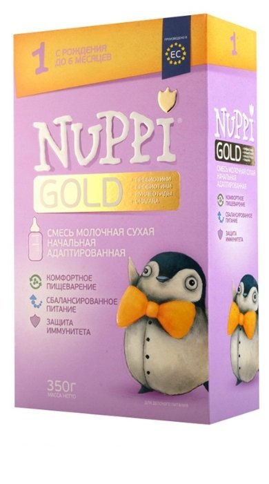 Nuppi Gold 1 в коробке (с рождения до 6 месяцев) 350 г