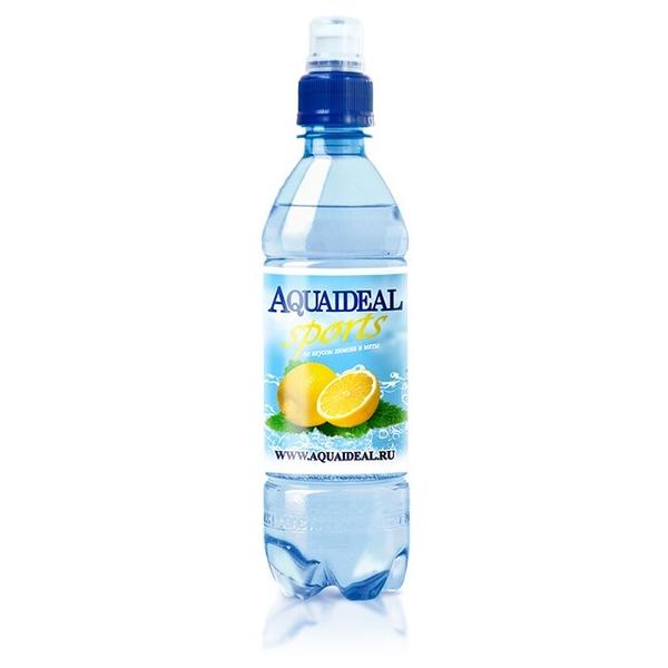 Вода питьевая АкваИдеал Sports со вкусом лимона и мяты негазированная пластик