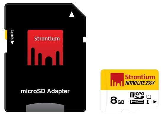 Strontium NITRO LITE microSDHC Class 10 UHS-I U1 200X + SD adapter